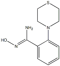 N'-hydroxy-2-(thiomorpholin-4-yl)benzene-1-carboximidamide Struktur