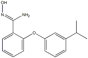 N'-hydroxy-2-[3-(propan-2-yl)phenoxy]benzene-1-carboximidamide Struktur