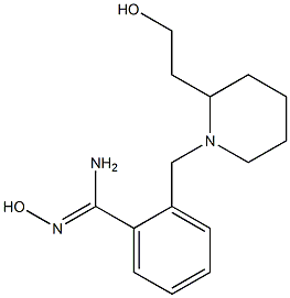 N'-hydroxy-2-{[2-(2-hydroxyethyl)piperidin-1-yl]methyl}benzenecarboximidamide Struktur