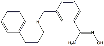 N'-hydroxy-3-(1,2,3,4-tetrahydroquinolin-1-ylmethyl)benzene-1-carboximidamide Struktur