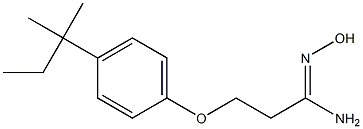 N'-hydroxy-3-[4-(2-methylbutan-2-yl)phenoxy]propanimidamide Struktur