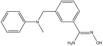 N'-hydroxy-3-{[methyl(phenyl)amino]methyl}benzenecarboximidamide Struktur