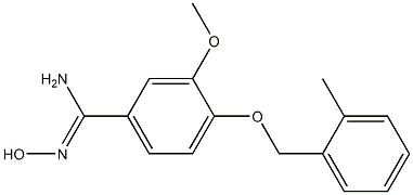 N'-hydroxy-3-methoxy-4-[(2-methylbenzyl)oxy]benzenecarboximidamide Struktur