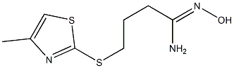 N'-hydroxy-4-[(4-methyl-1,3-thiazol-2-yl)sulfanyl]butanimidamide Struktur