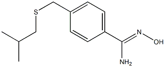 N'-hydroxy-4-{[(2-methylpropyl)sulfanyl]methyl}benzene-1-carboximidamide Struktur