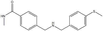 N-methyl-4-[({[4-(methylsulfanyl)phenyl]methyl}amino)methyl]benzamide Struktur