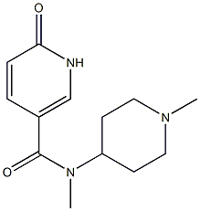 N-methyl-N-(1-methylpiperidin-4-yl)-6-oxo-1,6-dihydropyridine-3-carboxamide Struktur