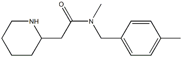 N-methyl-N-[(4-methylphenyl)methyl]-2-(piperidin-2-yl)acetamide Struktur