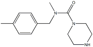 N-methyl-N-[(4-methylphenyl)methyl]piperazine-1-carboxamide Struktur