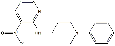 N-methyl-N-{3-[(3-nitropyridin-2-yl)amino]propyl}aniline Struktur