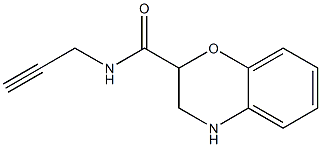 N-prop-2-ynyl-3,4-dihydro-2H-1,4-benzoxazine-2-carboxamide Struktur