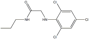 N-propyl-2-[(2,4,6-trichlorophenyl)amino]acetamide Struktur