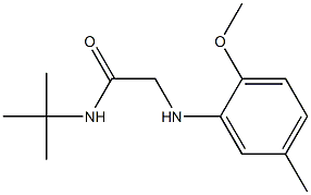 N-tert-butyl-2-[(2-methoxy-5-methylphenyl)amino]acetamide Struktur