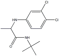 N-tert-butyl-2-[(3,4-dichlorophenyl)amino]propanamide Struktur