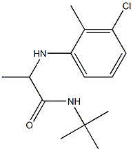 N-tert-butyl-2-[(3-chloro-2-methylphenyl)amino]propanamide Struktur