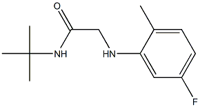 N-tert-butyl-2-[(5-fluoro-2-methylphenyl)amino]acetamide Struktur