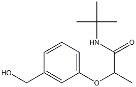 N-tert-butyl-2-[3-(hydroxymethyl)phenoxy]propanamide Struktur