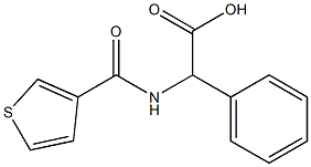 phenyl[(thien-3-ylcarbonyl)amino]acetic acid Struktur