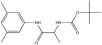 tert-butyl 2-[(3,5-dimethylphenyl)amino]-1-methyl-2-oxoethylcarbamate Struktur