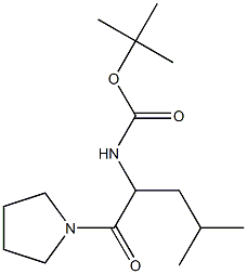 tert-butyl 3-methyl-1-(pyrrolidin-1-ylcarbonyl)butylcarbamate Struktur