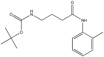 tert-butyl 4-[(2-methylphenyl)amino]-4-oxobutylcarbamate Struktur