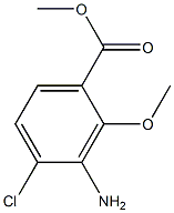 3-Amino-4-chloro-2-methoxy-benzoic acid methyl ester Struktur