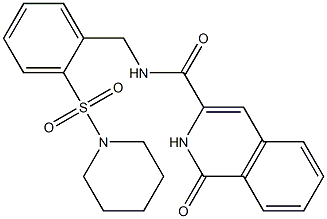 3-Isoquinolinecarboxamide,  1,2-dihydro-1-oxo-N-[[2-(1-piperidinylsulfonyl)phenyl]methyl]- Struktur