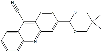 9-Acridinecarbonitrile,  3-(5,5-dimethyl-1,3-dioxan-2-yl)- Struktur