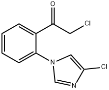 Ethanone,  2-chloro-1-[2-(4-chloro-1H-imidazol-1-yl)phenyl]- Struktur