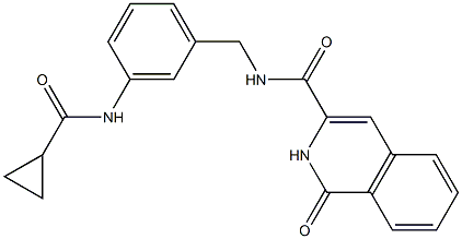 3-Isoquinolinecarboxamide,  N-[[3-[(cyclopropylcarbonyl)amino]phenyl]methyl]-1,2-dihydro-1-oxo- Struktur