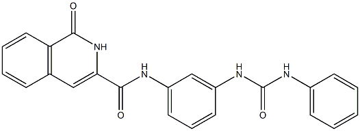 3-Isoquinolinecarboxamide,  1,2-dihydro-1-oxo-N-[3-[[(phenylamino)carbonyl]amino]phenyl]- Struktur