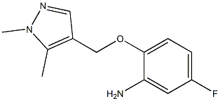 Benzenamine,  2-[(1,5-dimethyl-1H-pyrazol-4-yl)methoxy]-5-fluoro- Struktur