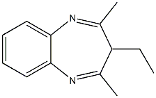 3H-1,5-Benzodiazepine,  3-ethyl-2,4-dimethyl- Struktur