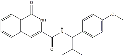 3-Isoquinolinecarboxamide,  1,2-dihydro-N-[1-(4-methoxyphenyl)-2-methylpropyl]-1-oxo- Struktur