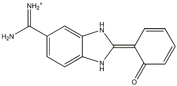 [amino-[(2E)-2-(6-oxo-1-cyclohexa-2,4-dienylidene)-1,3-dihydrobenzoimidazol-5-yl]methylidene]azanium Struktur