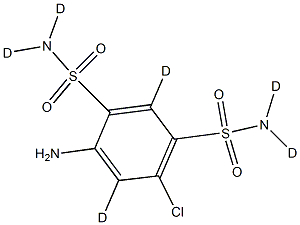 4-Amino-6-chloro-1,3-benzenedisulfonamide-d6 Struktur