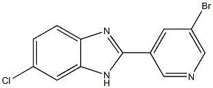 2-(5-Bromo-pyridin-3-yl)-6-chloro-1H-benzoimidazole Struktur