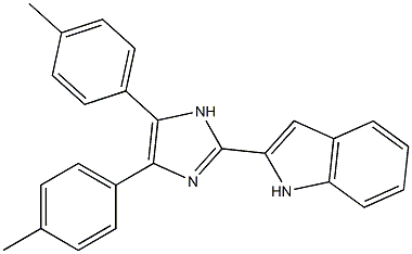 2-[4,5-bis(4-methylphenyl)-1H-imidazol-2-yl]-1H-indole Struktur