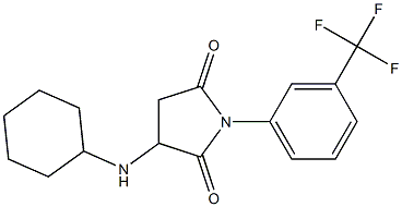 3-(cyclohexylamino)-1-[3-(trifluoromethyl)phenyl]-2,5-pyrrolidinedione Struktur