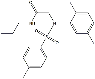 N-allyl-2-{2,5-dimethyl[(4-methylphenyl)sulfonyl]anilino}acetamide Struktur