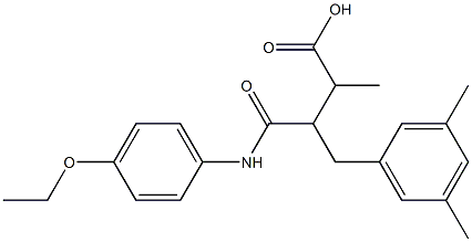 3-(3,5-dimethylbenzyl)-4-(4-ethoxyanilino)-2-methyl-4-oxobutanoic acid Struktur