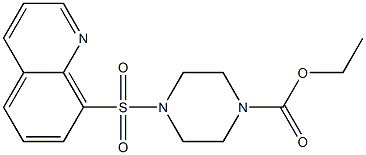 ethyl 4-(8-quinolinylsulfonyl)-1-piperazinecarboxylate Struktur