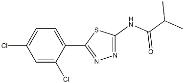 N-[5-(2,4-dichlorophenyl)-1,3,4-thiadiazol-2-yl]-2-methylpropanamide Struktur