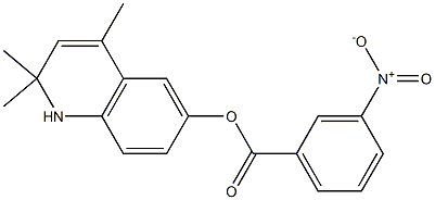 2,2,4-trimethyl-1,2-dihydro-6-quinolinyl 3-nitrobenzoate Struktur