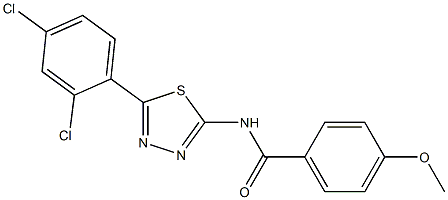 N-[5-(2,4-dichlorophenyl)-1,3,4-thiadiazol-2-yl]-4-methoxybenzamide Struktur