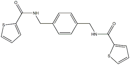 N-(4-{[(2-thienylcarbonyl)amino]methyl}benzyl)-2-thiophenecarboxamide Struktur