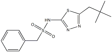 N-(5-neopentyl-1,3,4-thiadiazol-2-yl)(phenyl)methanesulfonamide Struktur