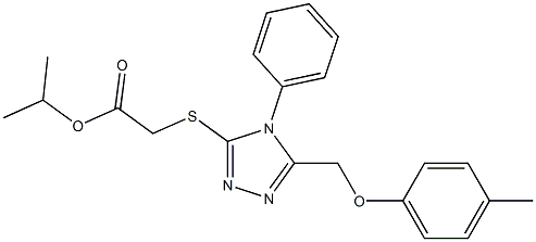 isopropyl ({5-[(4-methylphenoxy)methyl]-4-phenyl-4H-1,2,4-triazol-3-yl}sulfanyl)acetate Struktur