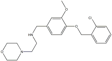 N-{4-[(2-chlorobenzyl)oxy]-3-methoxybenzyl}-N-[2-(4-morpholinyl)ethyl]amine Struktur