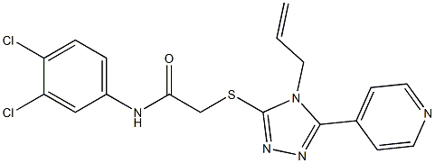 N-(3,4-dichlorophenyl)-2-[(4-prop-2-enyl-5-pyridin-4-yl-4H-1,2,4-triazol-3-yl)sulfanyl]acetamide Struktur